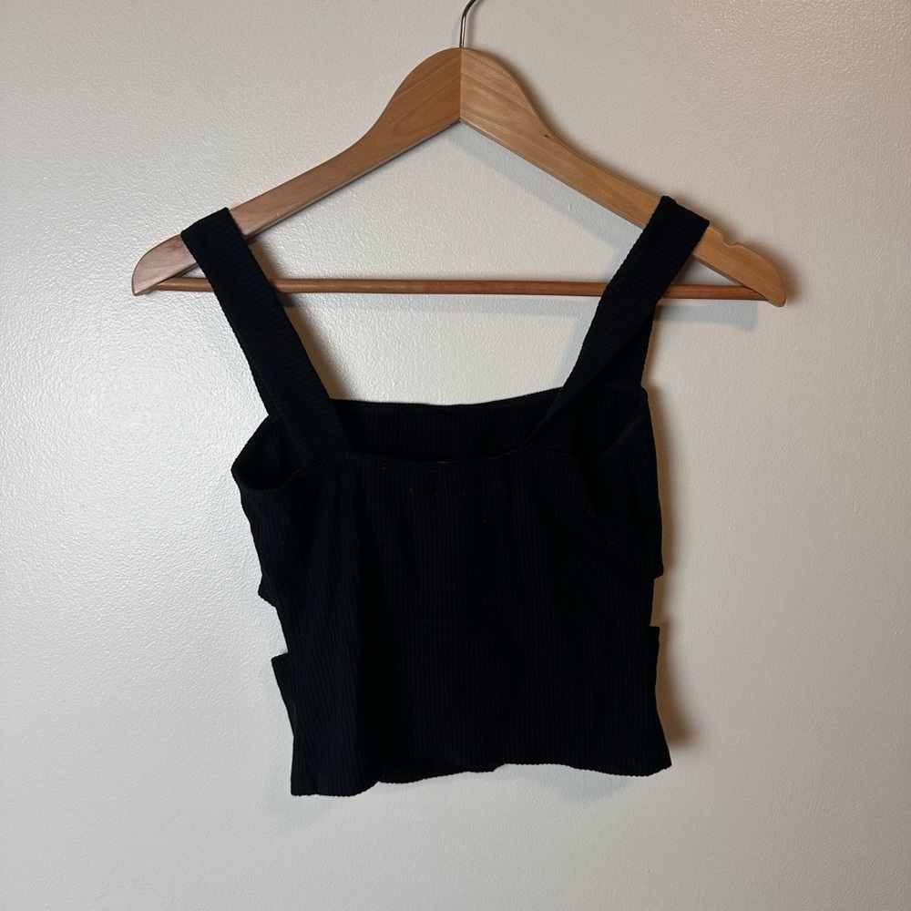Reformation black cut out tank top